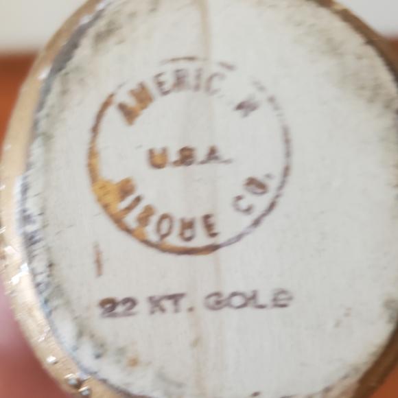 Vintage American Bisque Co. USA 22 KT. Gold Vase EUC - Picture 4 of 4